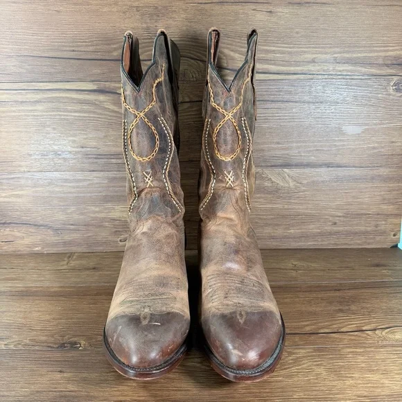 DAN POST ‘Albany’ Cowboy Boots Men’s Size 12 EW Leather Western Shoes - Picture 5 of 11